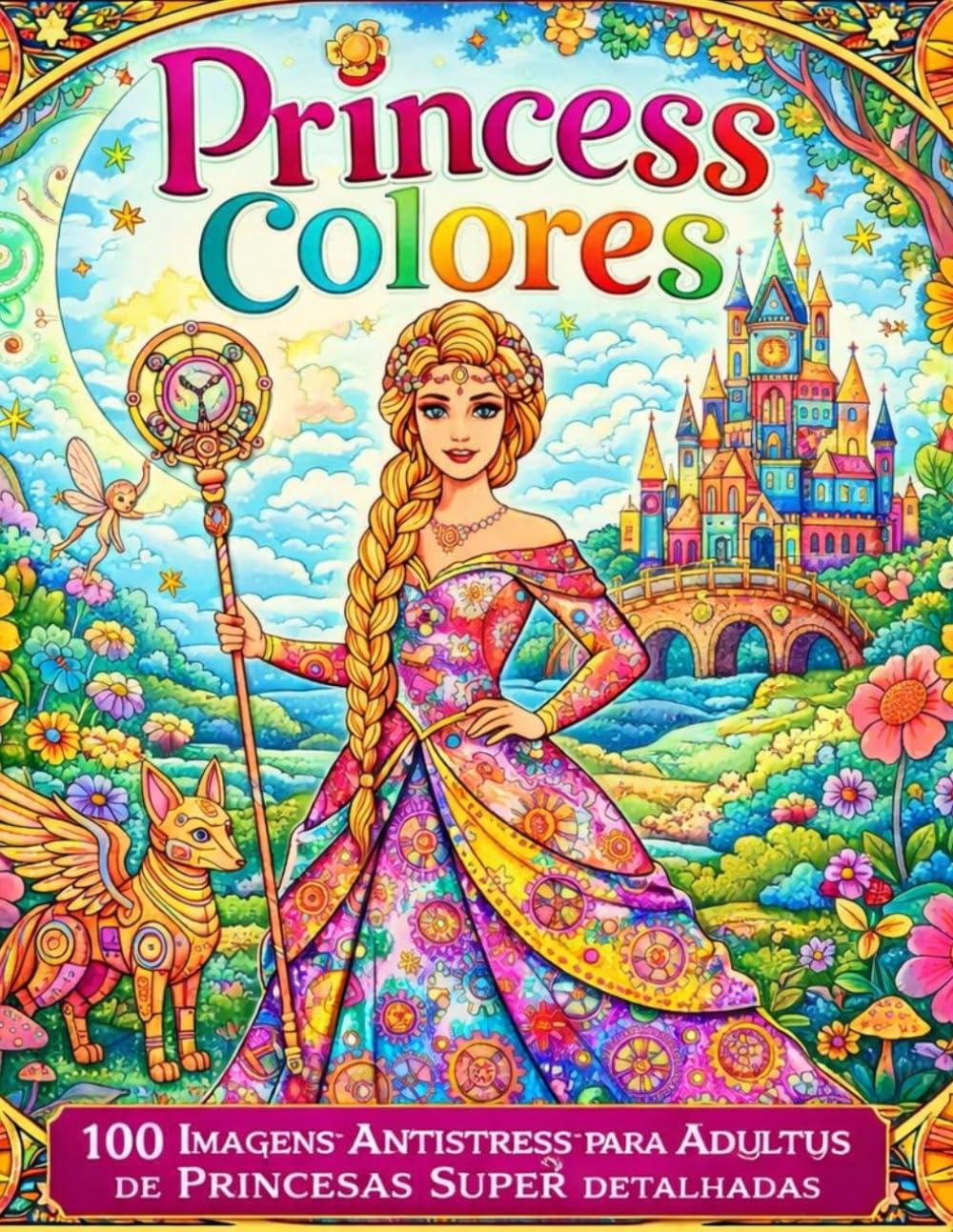 Princess Colores: 100 princess draws antistress to adults