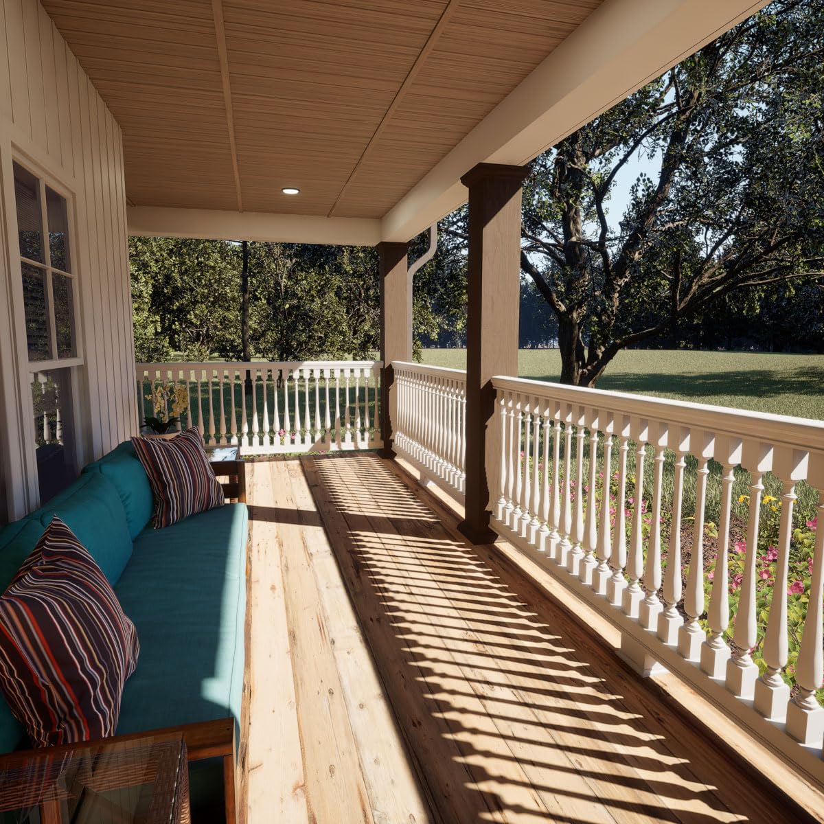 Endurathane 500 Series Calico Baluster: 2 1/2"W x 32"H (4 15/16" On Center Spacing for 4" Sphere Code), Factory Primed Polyurethane