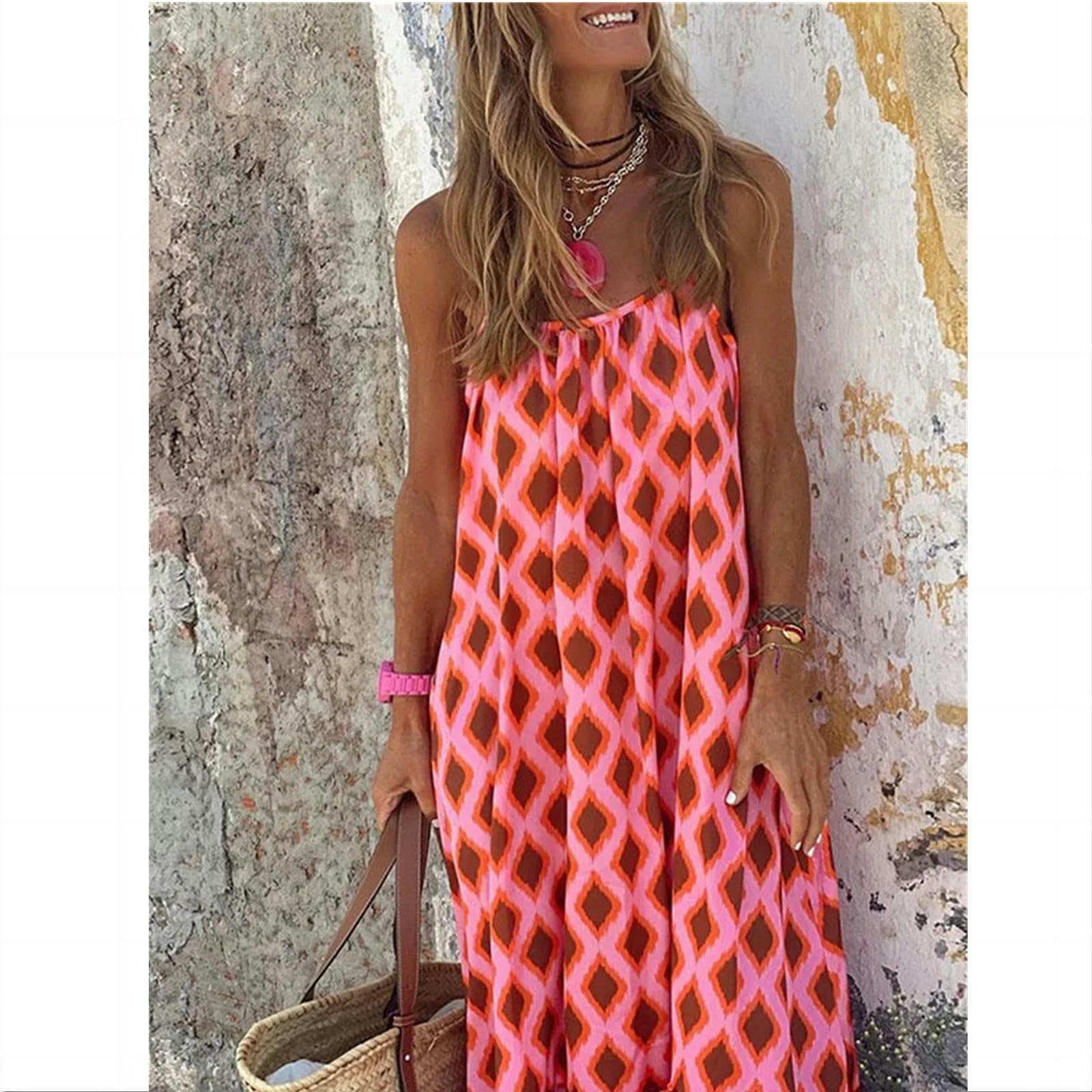 Sukienka w stylu vintage, długa sukienka damska, bez rękawów, z odkrytymi ramionami, sukienka z tyłu, sukienka maxi, ołówek XL
