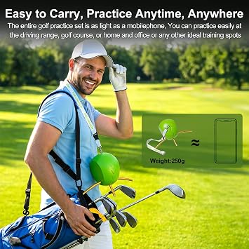 Golf Swing Ball, The Connector Golf Trainging Aids with Adjustable Lanyard & Wrist Hinge Trainer | Correct Arm and Elbow Swing Aids, Improve Golf Swing Skills, Portable Golf Swing Trainer, Suitable for Golfers of All Levels