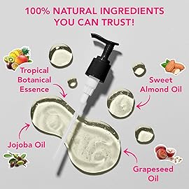 Passion Sensual Massage Oil for Date Night | 100% Natural Body Oil for Couples with Jojoba & Almond | Aromatherapy & Relaxing Massage Therapy | Perfect Glide & Smooth Skin | Tropical Paradise Scent