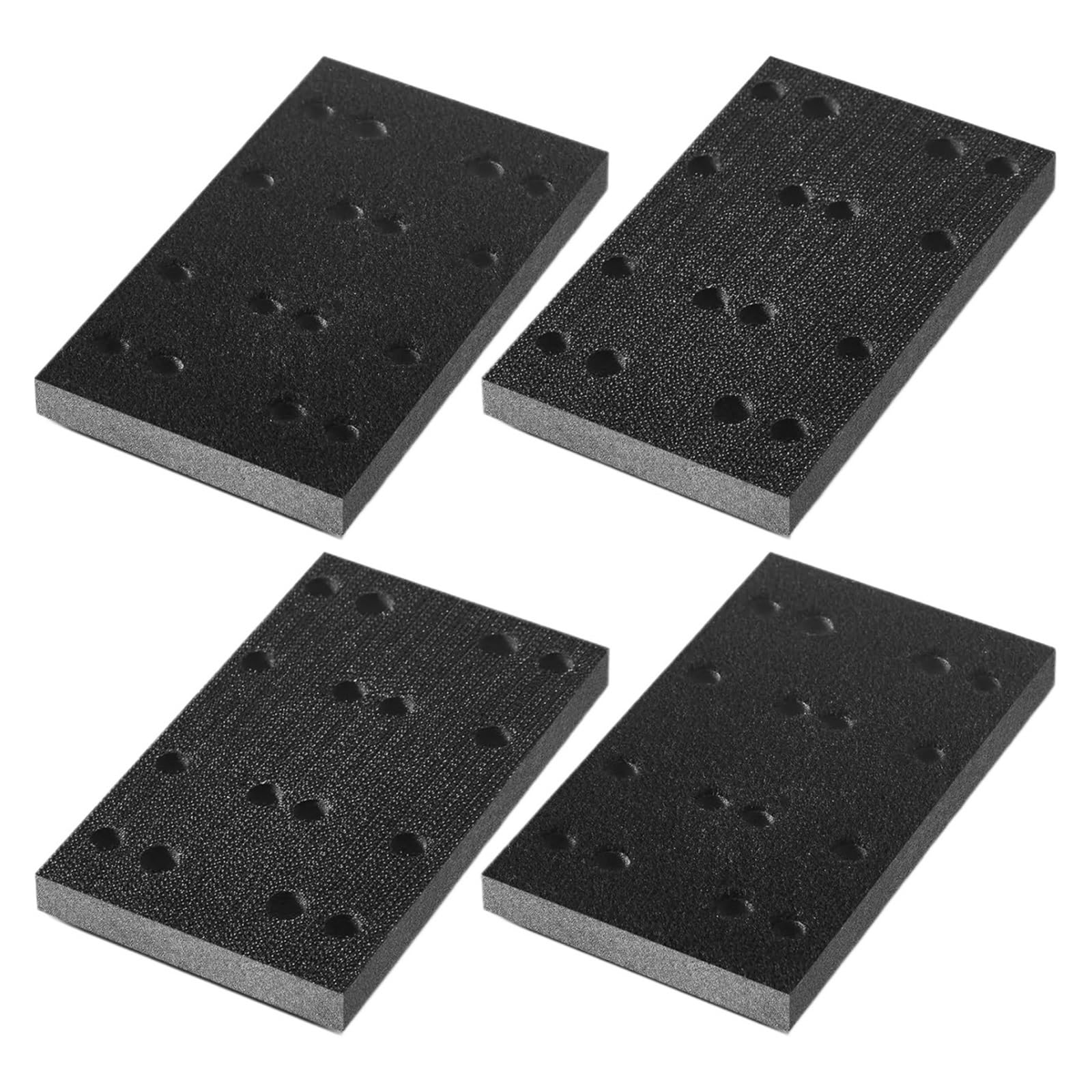 discos de lija para pulidora 2 uds/4 Uds almohadillas de lijado espuma negra almohadilla respaldo lijadora interfaz Compatible con, 80x133mm para Molienda y Pulido(4Pack 80 x 133 mm)
