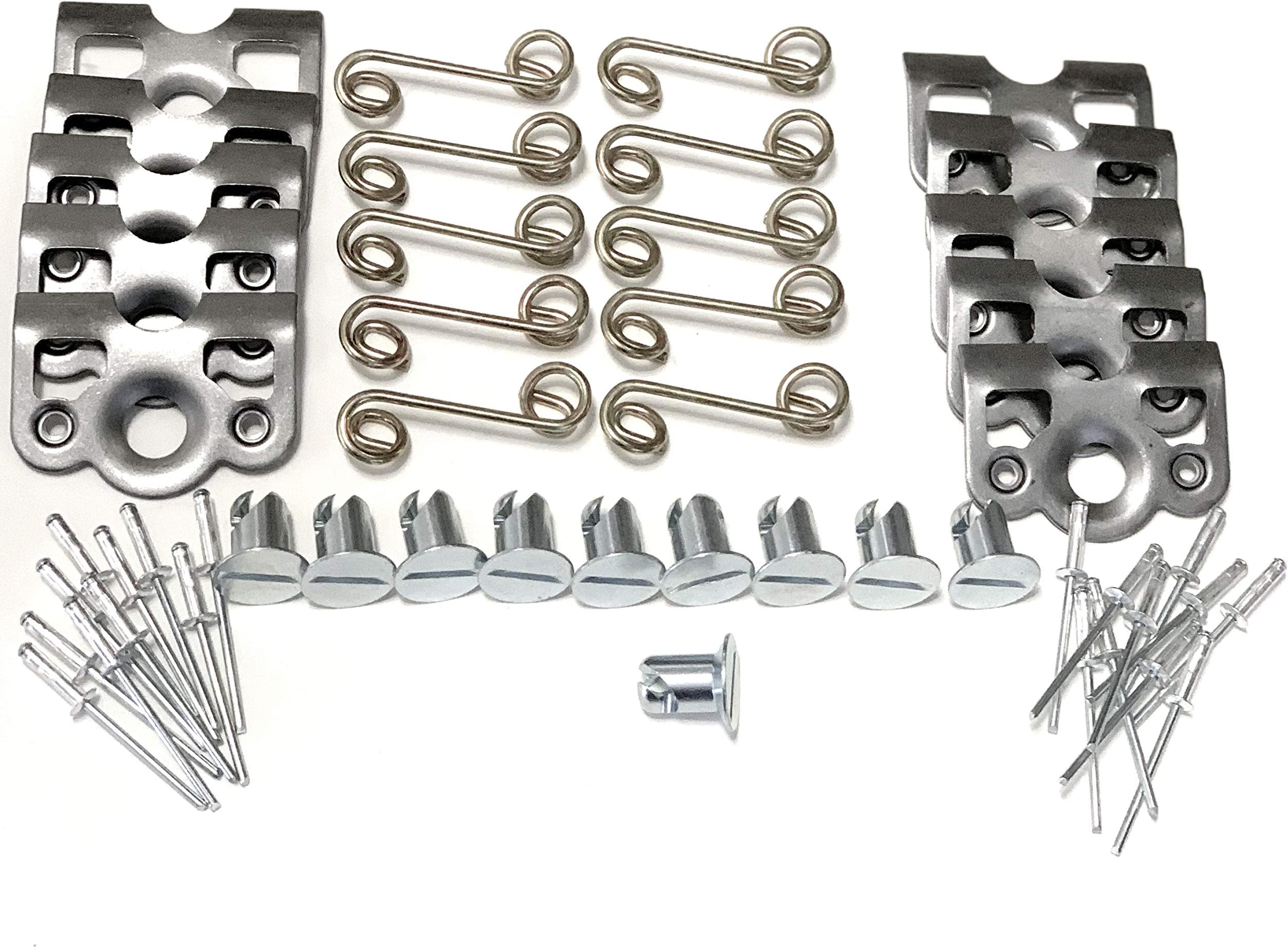 UTVDistribution1/4 Turn Quick Release Steel Slot Head Dzus Button with Springs and Dimpled Tabs (10)