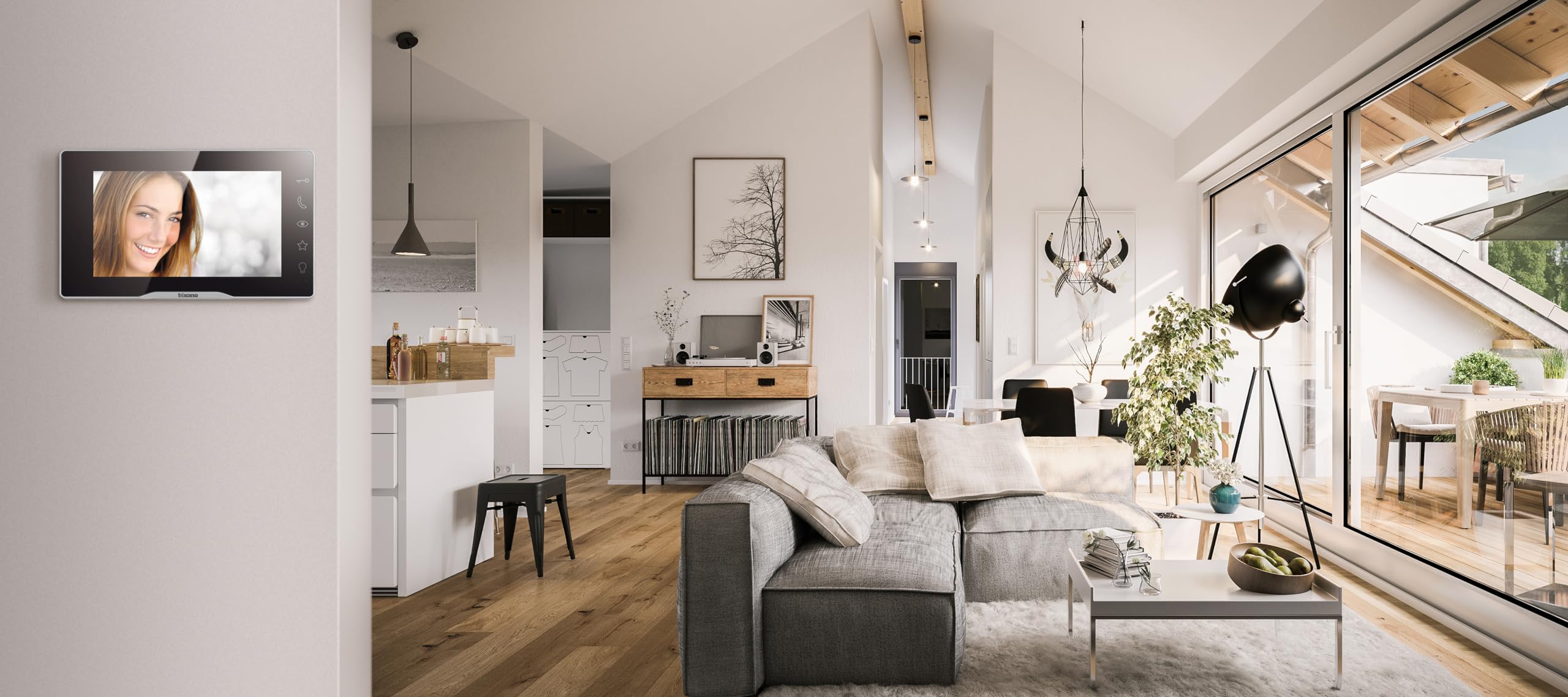 Image secondaire de Écran Visiophone Intérieur Legrand Easy Kit 7 pouces Noir Miroir