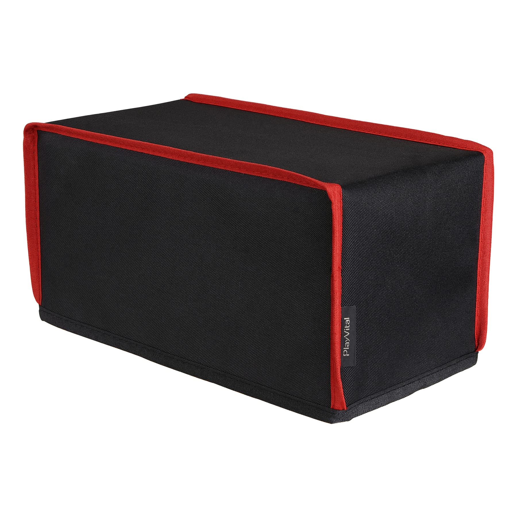 PlayVital Protection pour Xbox Series X Housse Anti-Poussière,Cover Protege pour Xbox Series X Console Accessoires Cache Poussière Nylon,Noir&Rouge-Horizontal