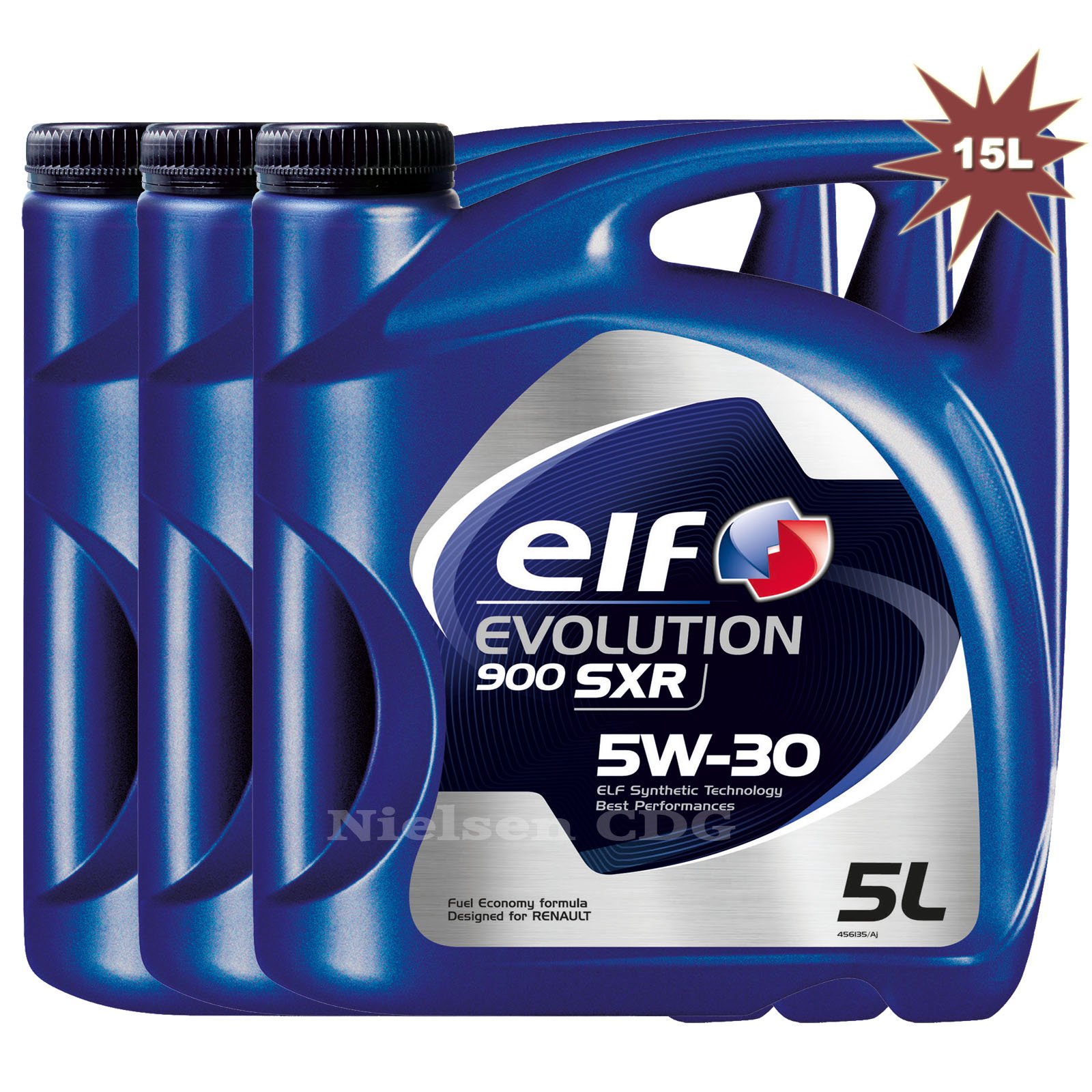 Elf Evolution SXR Aceite de motor 5W30 3x5L = 15 litros