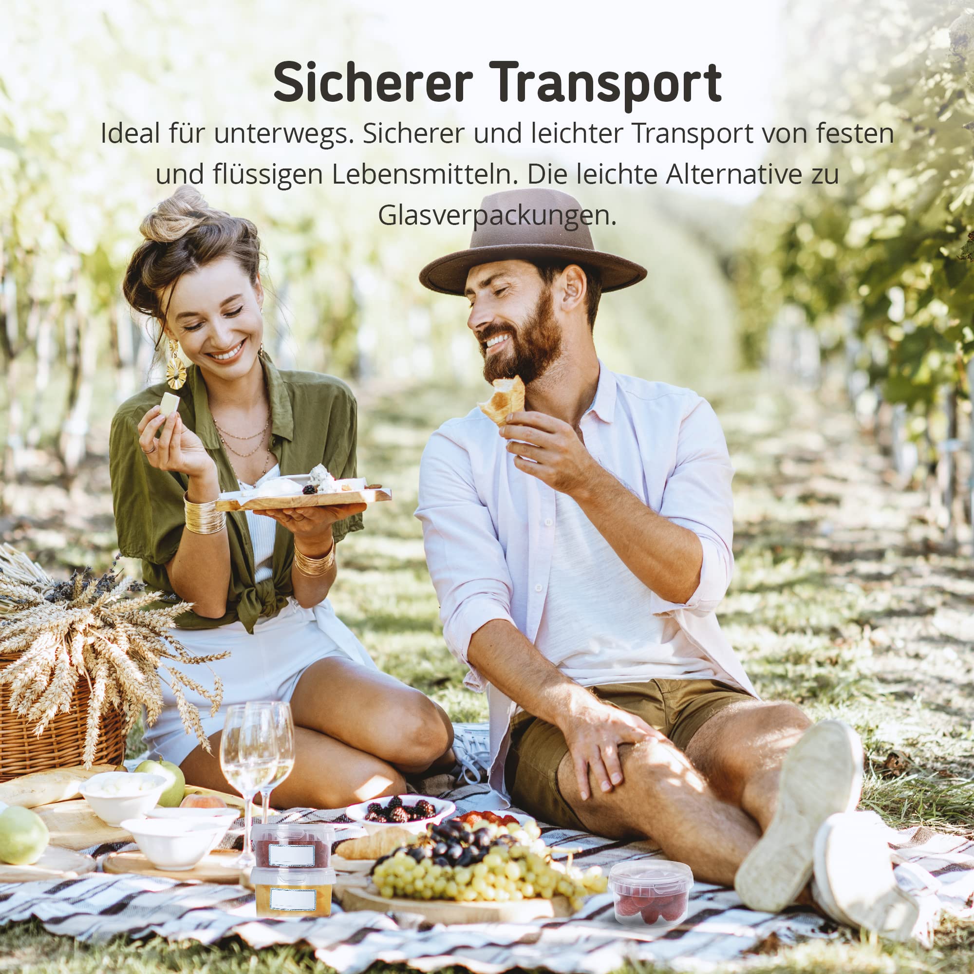 Lot De 15 Boîtes De Conservation Rondes Avec Couvercle - 240 Ml - Diamètre