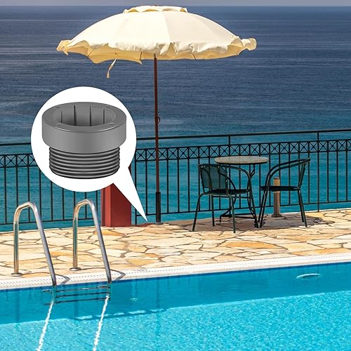 Miniatura 5 de Thyle Adaptador de estabilizador de sombrilla de piscina, fundas de adaptador roscadas para sombrilla de piscina, estabilizador de poste para patio