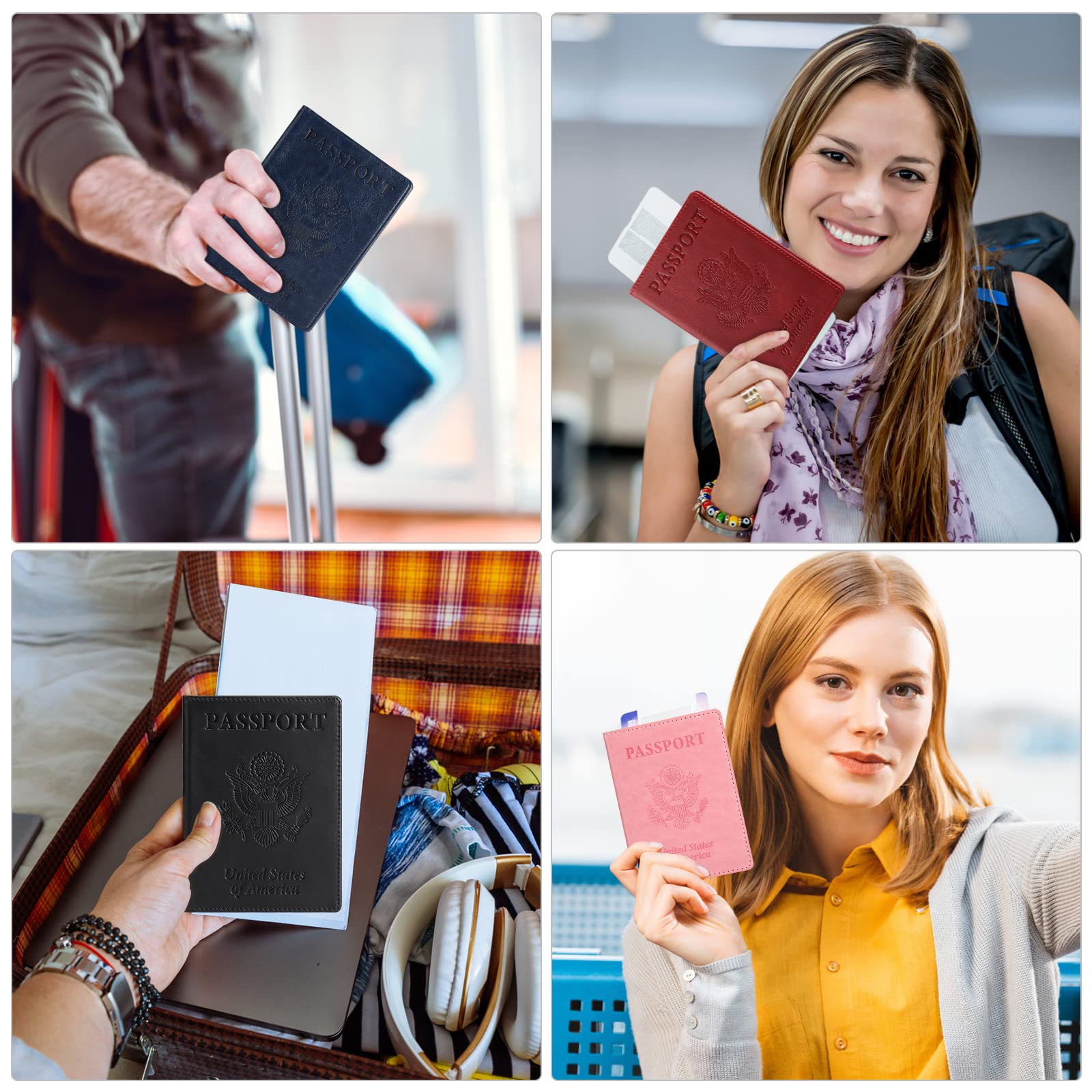 Reisepasshalter, Reise-Halstasche, Reisetasche mit RFID-Blockierung, vielseitig zu tragen, Reise-Halstasche, Umhängetasche, Handy-Schultertaschen, Kartenhalter, Geldbörse für Damen und Herren