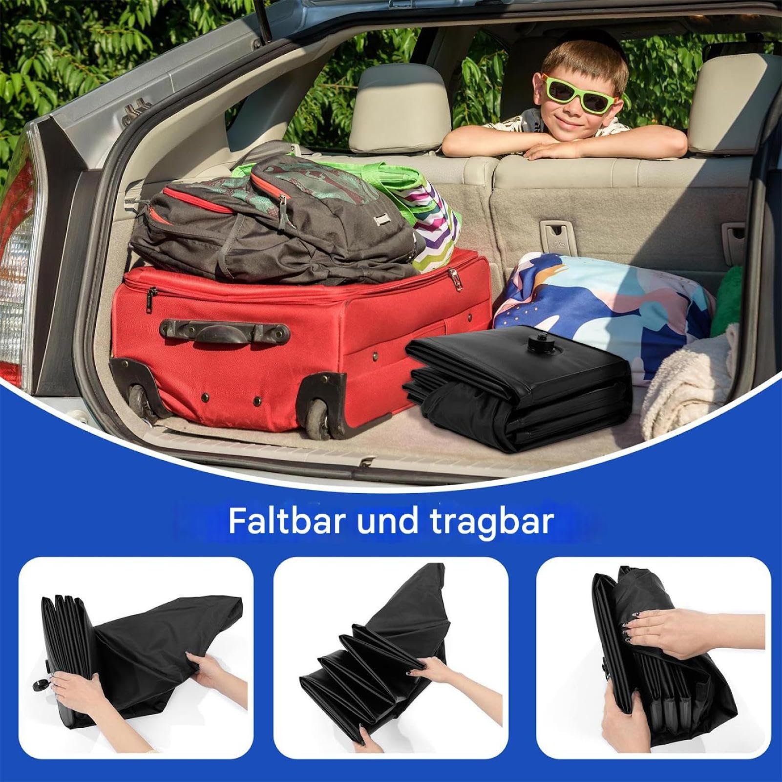 wasserdichte -Markisenbasis – Zusammenklappbar, Stabile Konstruktion, Schnell Aufzubauender Klapprahmen, Tragbare Reisedusche, Hochfestes Material, rutschfeste Auflagefläche | Wohnwagen-Duschstati