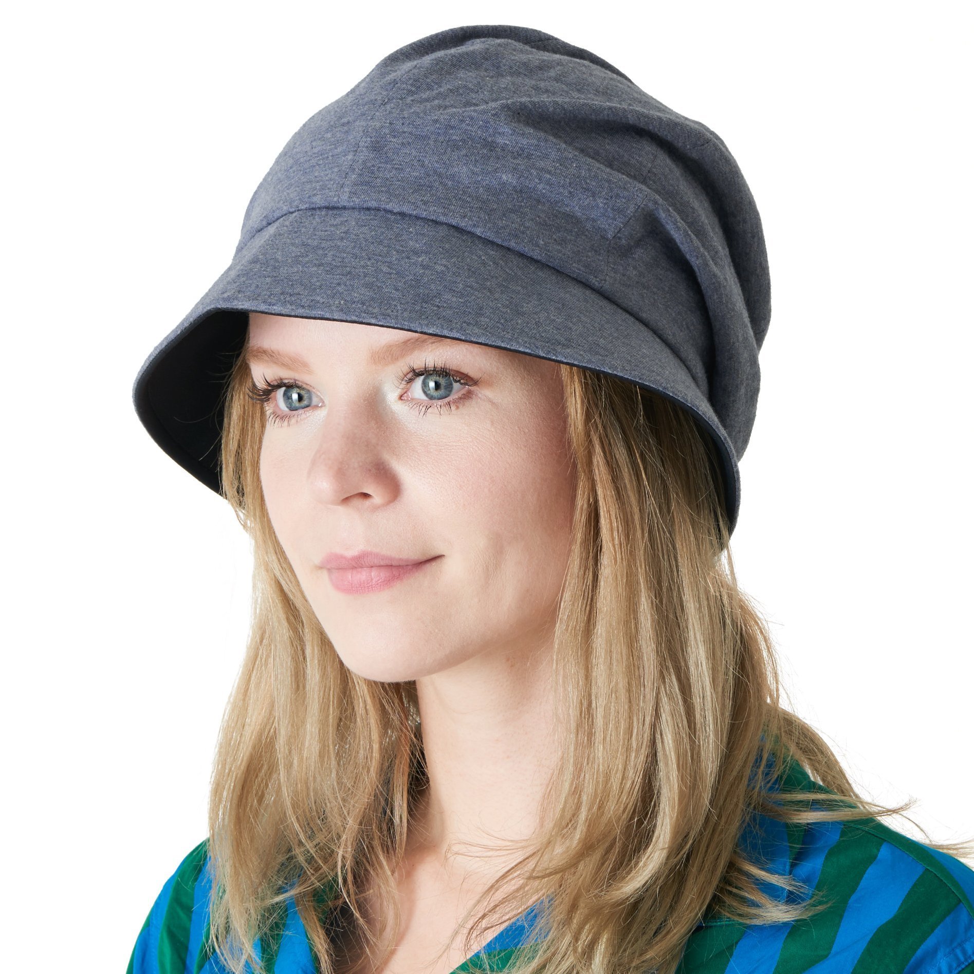 Chapeau Soleil Femme en Coton Bio Doux 100%, Capeline d'Été Au Design Japonais, Casquette Anti UV Protection