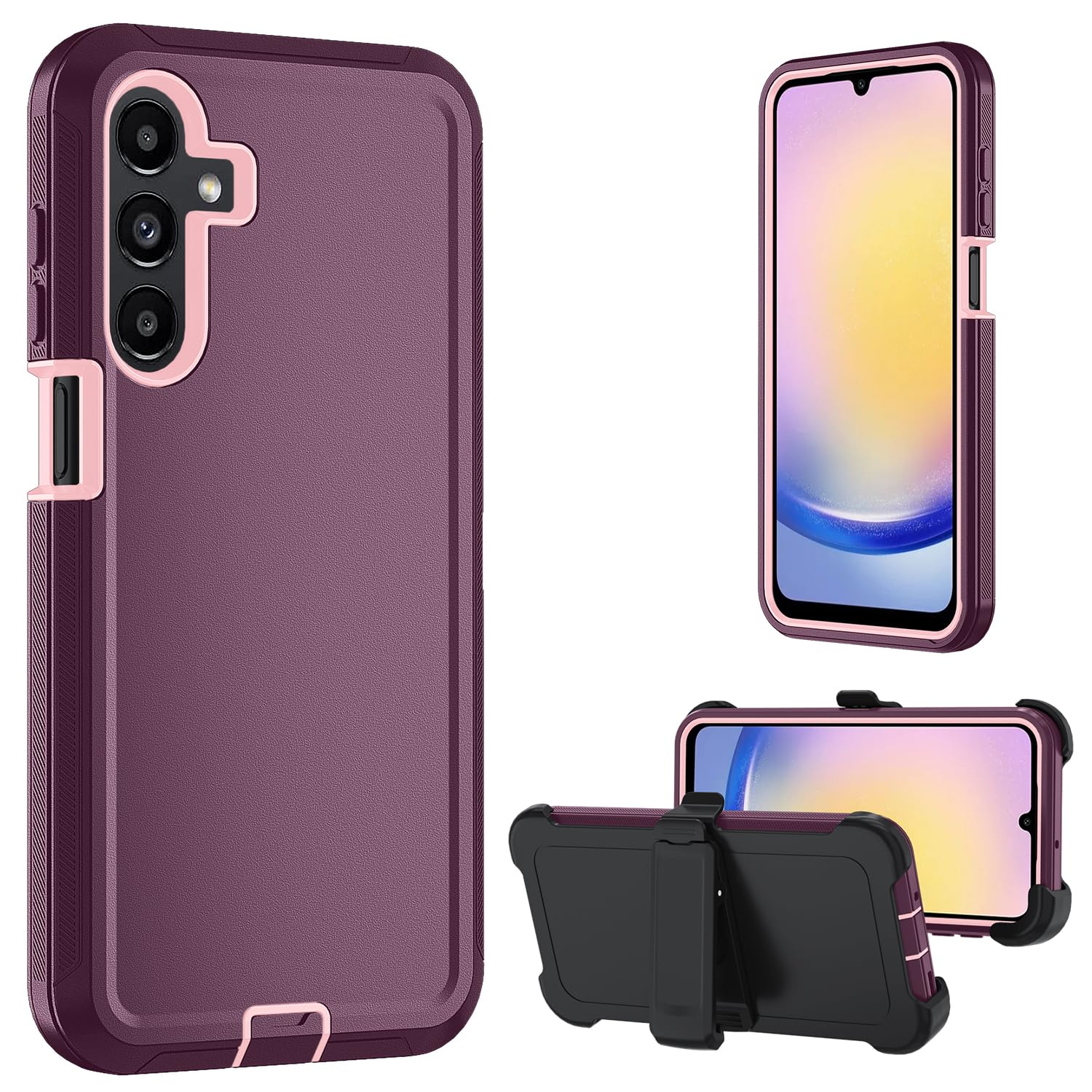 for Samsung Galaxy A16 5G case,A16 5G Heavy Duty case,with A Tempered Glass Screen Protector, [Military Grade Protective ] [Shockproof] [Dropproof] [