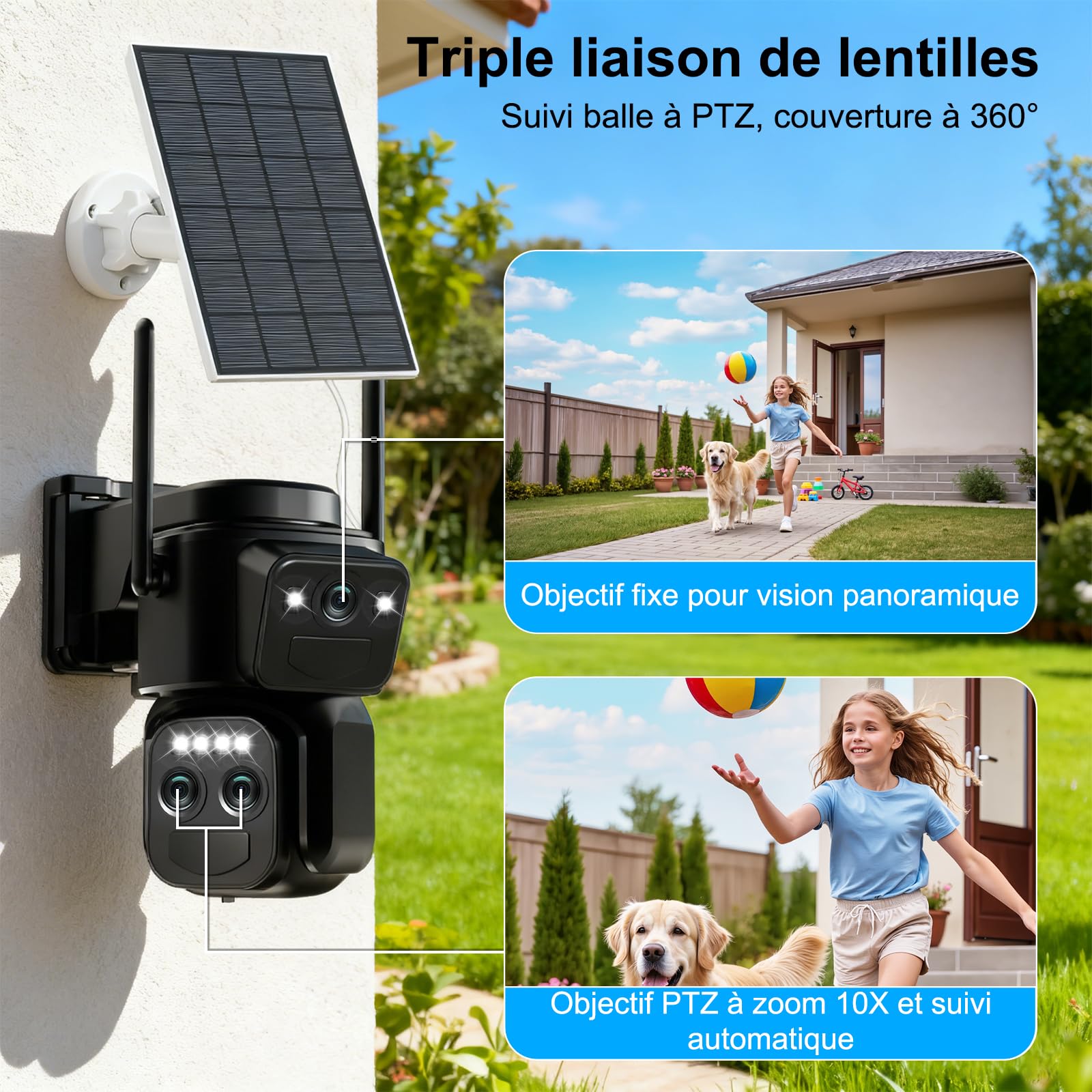 Telecamera di Sorveglianza WiFi 4K Esterna Senza Fili - Dettaglio