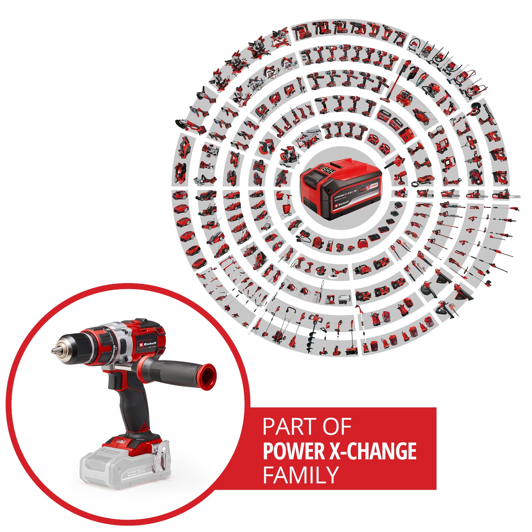 Einhell Te-Cd 18 Li Brushless - Solo Wiertarko-Wkrętarka, Czerwony/Czarny, 25,4 x 8 x 21,5 cm; 1,3 kg