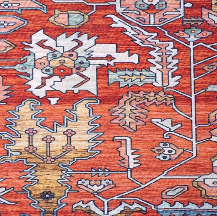 carpet rug ペルシャ柄 160×230 北欧 滑り止め 洗える レッド carpet rug ペルシャ柄 160×230 北欧 滑り止め 洗える レッド