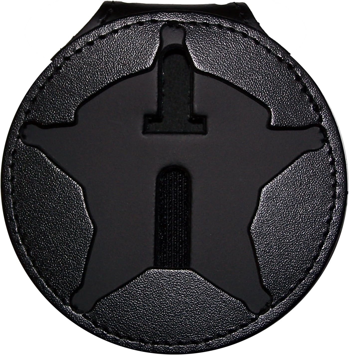 Chicago Detective Belt Clip Badge Holder with Pocket and Chain (Cutout PF479)