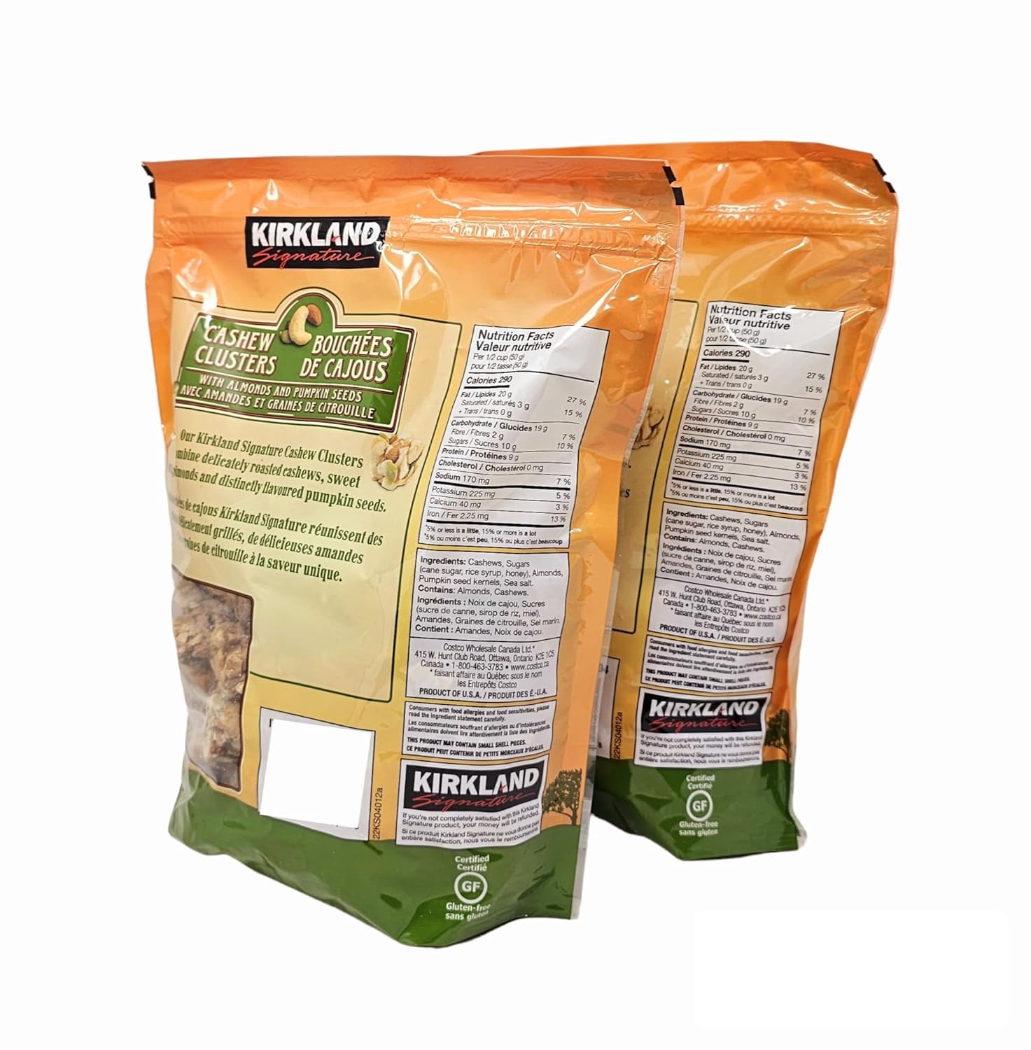 Kirkland Signature Cashew Clusters, 2 lbs (2 Pack)