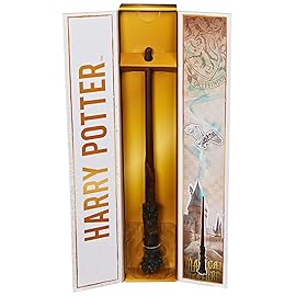 Wizarding World Harry Potter, 12-inch Magical Collector Harry Potter Wand with Stand & Die-cast Icon, Magical Creatures, Fun Gifts & Stocking Stuffers