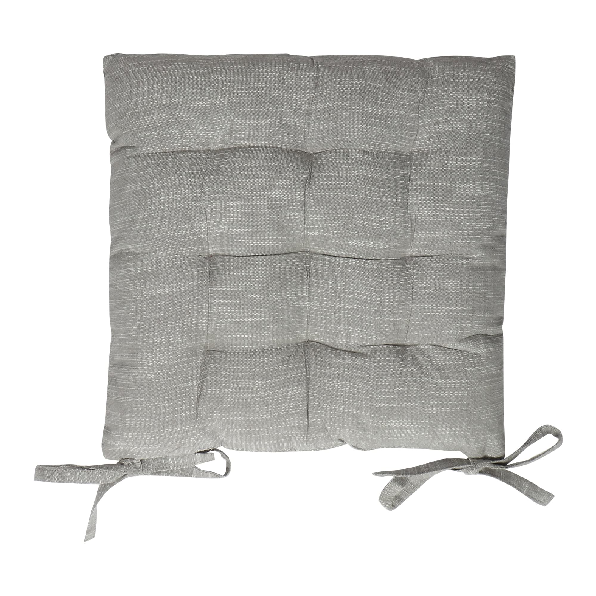 AJS LIVING Single Pieces Extra-Comfortable Ergonomic Cushions | Soft Cotton Filling Chair Square Pillows Pad/ Chairpad/ Back Support/ Seat Ties & Handmade Quilting | Standard- 16" * 16" Inch