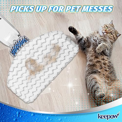 Miniatura 5 de KEEPOW Almohadillas de repuesto para mopa de vapor Bissell Powerfresh 1940 1544 1440 Series, modelo 1544A, 2075A, 1806, 5938, 1940W, 19404, 1940A