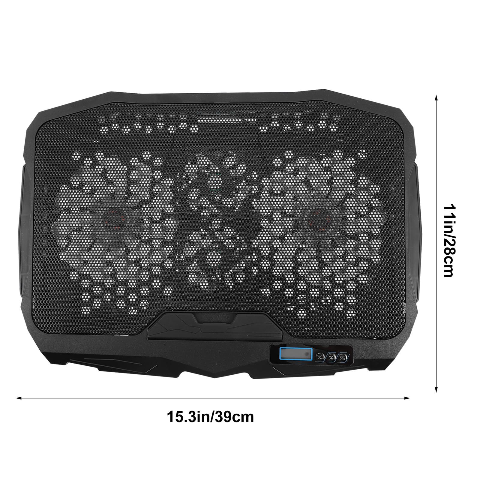 Base de Refrigeración Ventilador y Soporte para Portátil | Negro, Plástico E Hierro, Control Táctil Lcd y Ajuste de 6 Velocidades, Tope Abatible de 4 Ángulos Fiesta Verano