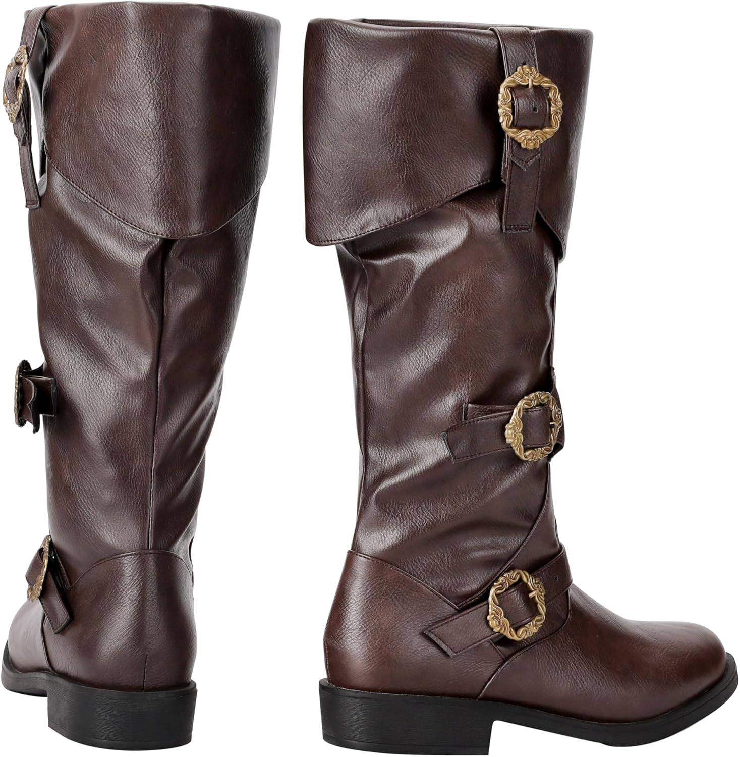Men Renaissance Boots Pirate Costume Boot Medieval Steampunk Boots Vintage Cosplay Shoes for Halloween