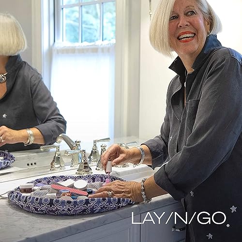 Miniatura 7 de Lay-n-Go Nail Spa - Soporte para esmalte de uñas acrílico cosmético, organizador y bolsa de aseo para viajes y uso diario con un diseño patentado