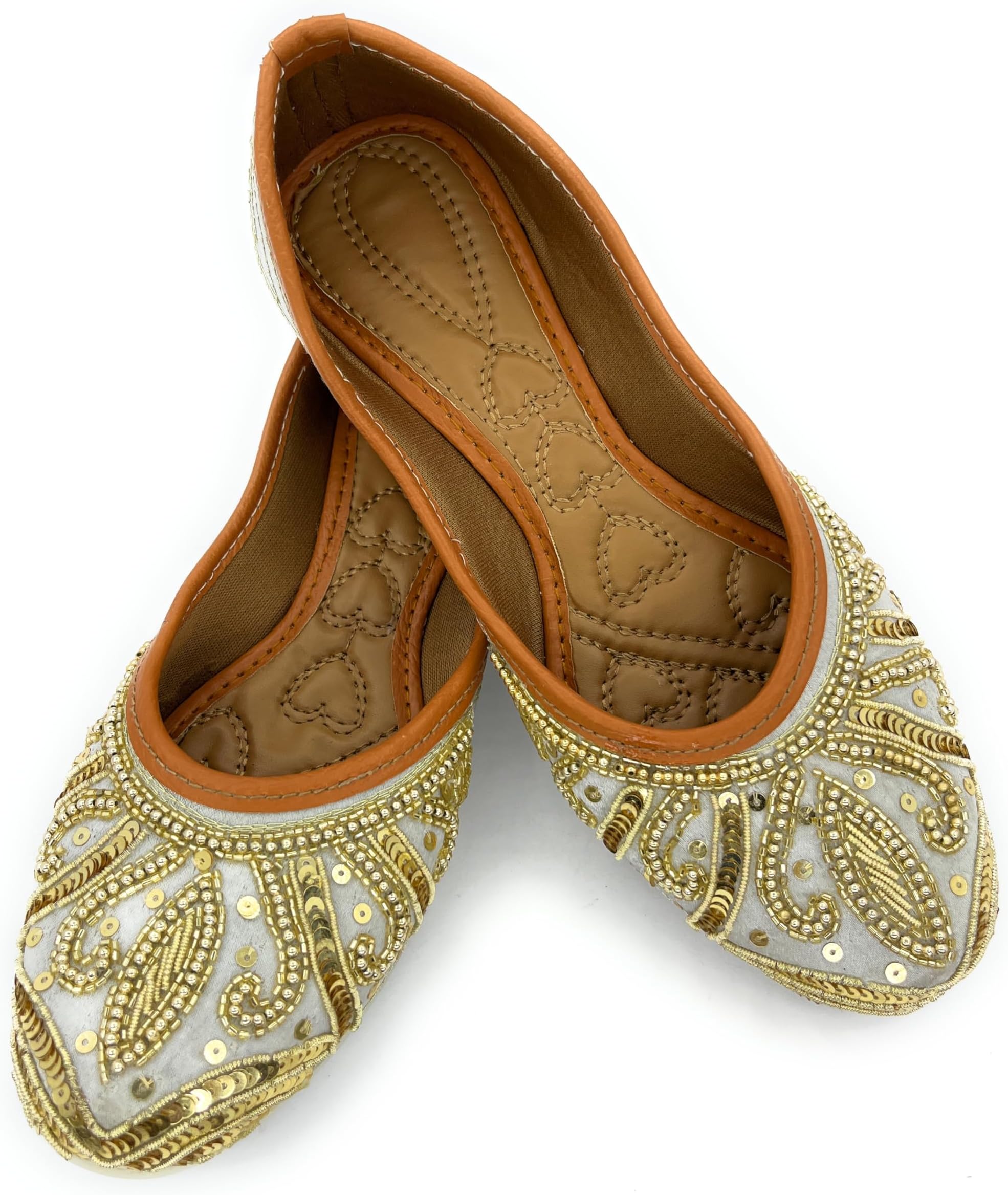 APNI JUTTI, Punjabi Jutti for Women, Punjabi Jutti, Linen Mist, Embroidered Handmade Jutti for Women