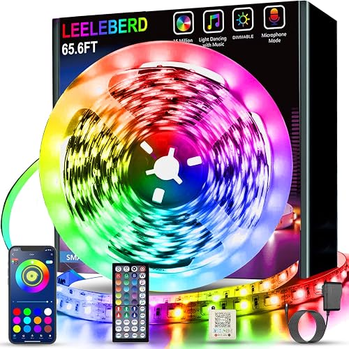 65.6 ft Led Lights for Bedroom, Bluetooth Smart APP Control