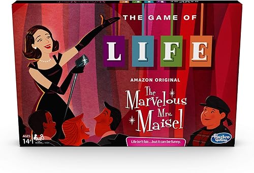 Hasbro Gaming The Game of Life: The Marvelous Mrs. Maisel Edition Juego de mesa; inspirado en la serie Prime Video Original de Amazon
