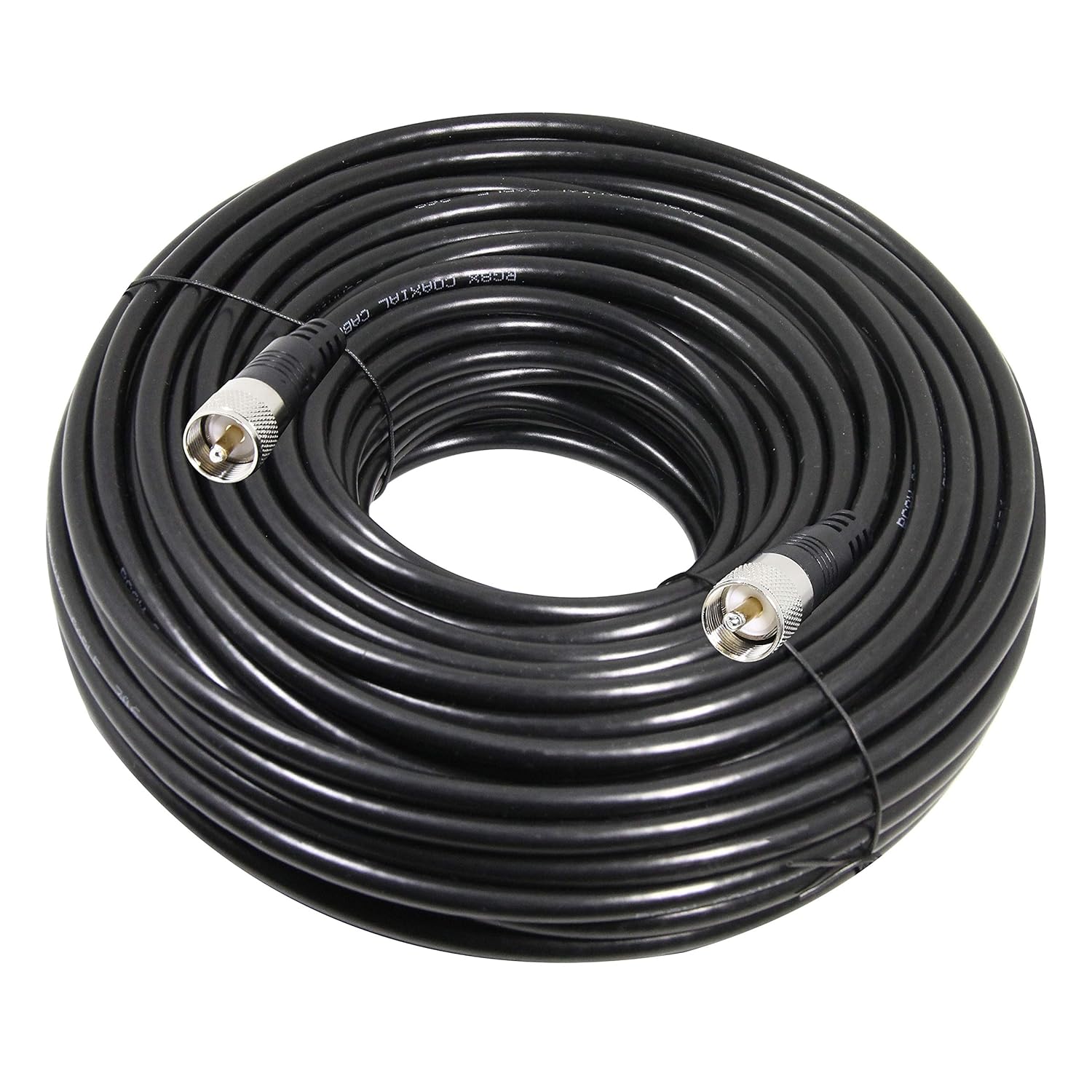 RG8x Coaxial Cable 100 ft, CB Coax Cable, RFAdapter UHF PL259 Male to