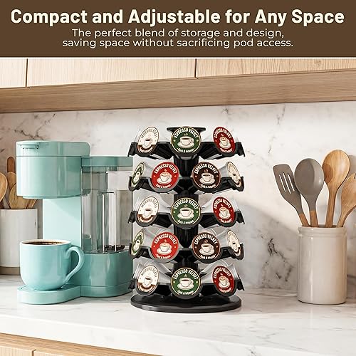 Miniatura 7 de Everie - Soporte para cápsulas de café compatible con cápsulas de 40 K