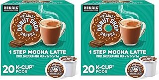 The Original Donut Shop Mocha One-Step Latte, Single Serve Coffee K-Cup Pod, Flavored Coffee, 20 Count (Pack of 2)