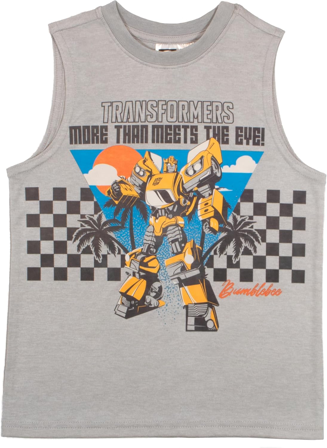 Transformers Boys 5-12 Blue Cotton Blend Modern Short Sleeve Shirt Tank Top and Shorts 3 Pack Bundle Set for Kids - Image 4