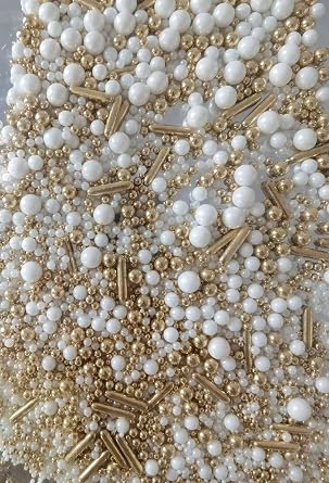 Rose and gold sprinkles 120g/ 4.2oz | Cake sprinkles | Pastel pink sprinkle | Baking sprinkles | Cupcake sprinkles White gold