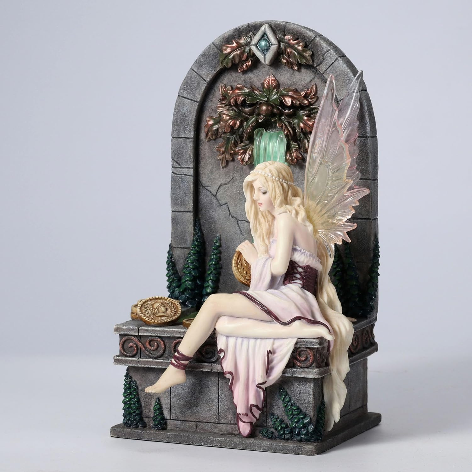 Veronese Design Fairy Wishing Well Selina Fenech LED Fountain Sculpture Home Decoration