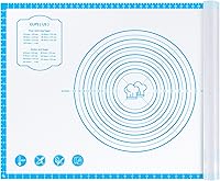Vista 7 de Tapete de silicona, 24 x 36 pulgadas, extra grande, antiadherente, para hornear, con medición, tapete grueso reutilizable para mostrador de hojas