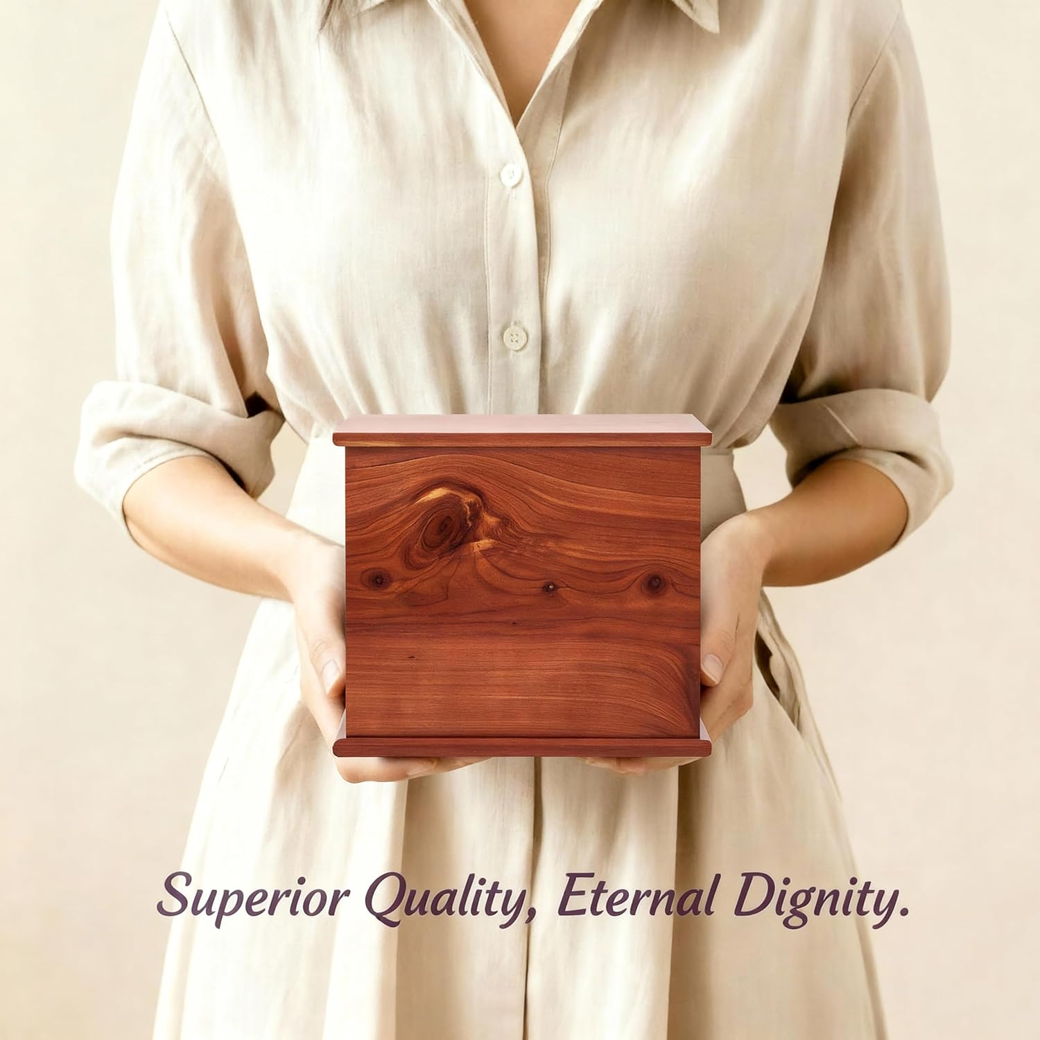 AspenStudio Legacy Cedar Wooden Urn for Cremation Ashes Handcrafted Urn for Adult Human by Aspen Studio - Image 6