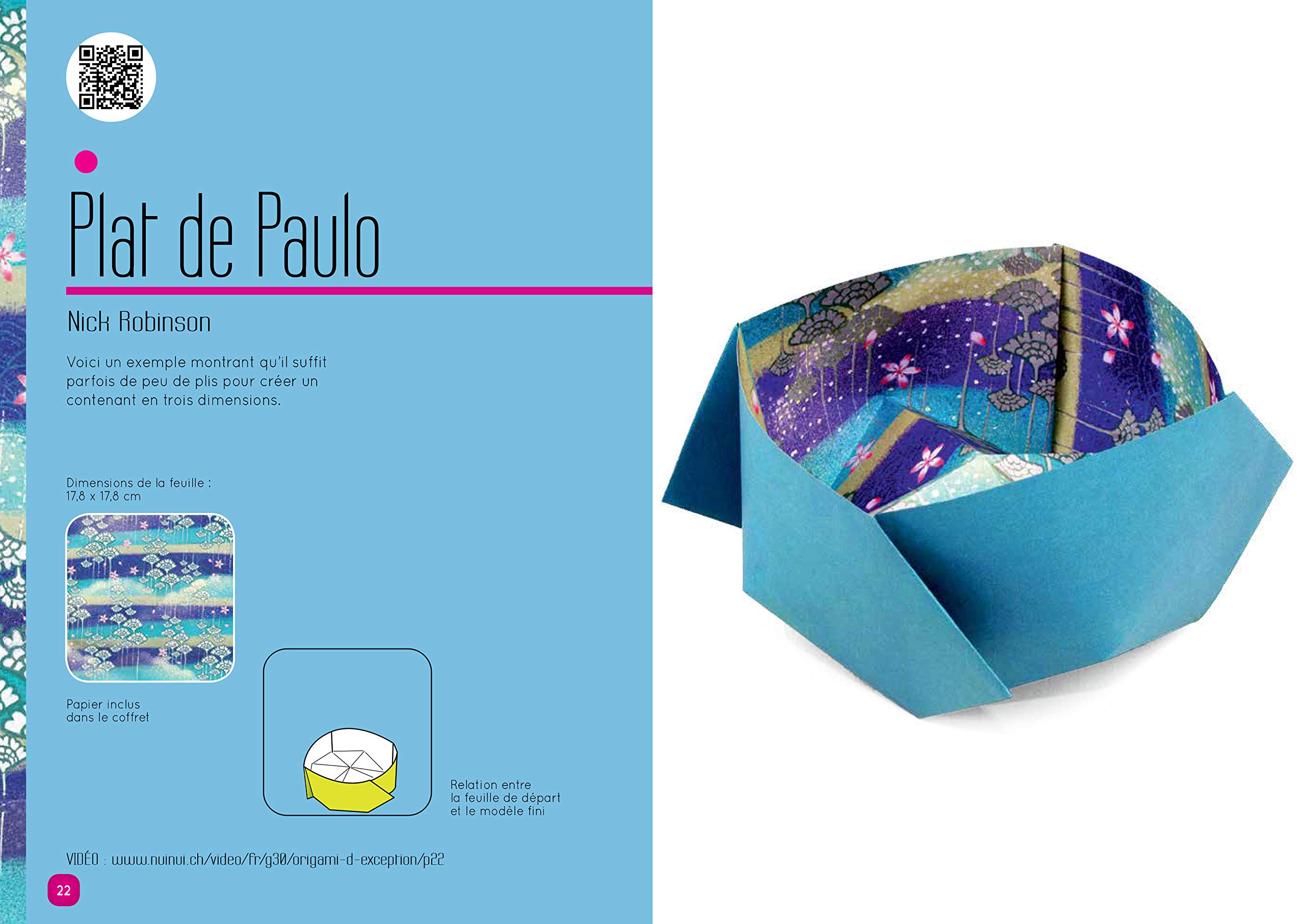 Origami d'exception: Avec 100 feuilles de papier origami