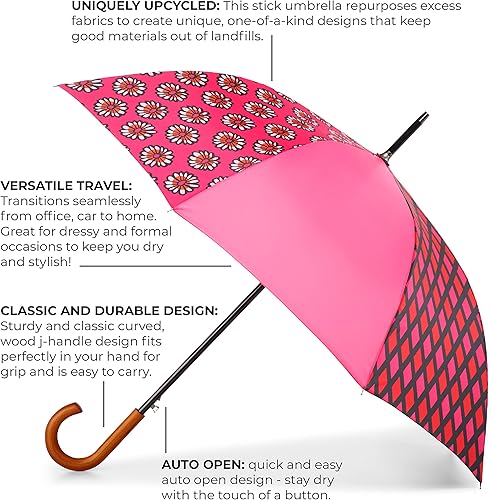 Miniatura 4 de Totes paraguas con palo de madera, de apertura automática