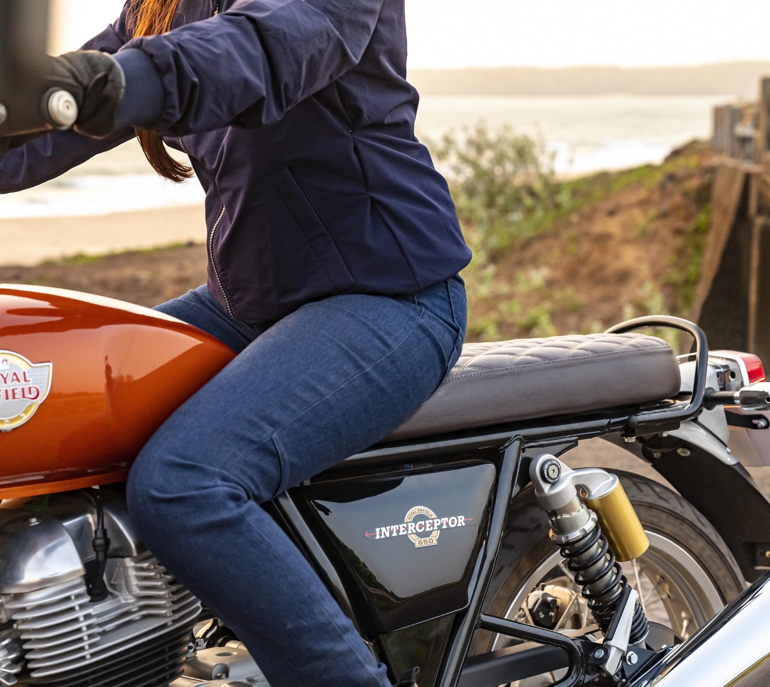 Royal Enfield Sella Interceptor 650 Slim Marrone per Motocicletta