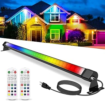 36W LED Wall Washer Light Bars, 2FT 5000K Daylight White RGB Outdoor Wall Washer Lights, 72W Dimmable 48 Inch
