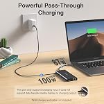 Station d'accueil USB C double moniteur 14 en 1, adaptateur multiport dongle avec double HDMI, Displayport, Ethernet, PD 100W, 2 USB C/A 3.0, 2 USB 2.0, SD/TF, mic/audio pour Dell/HP/Lenovo/MacBook Air