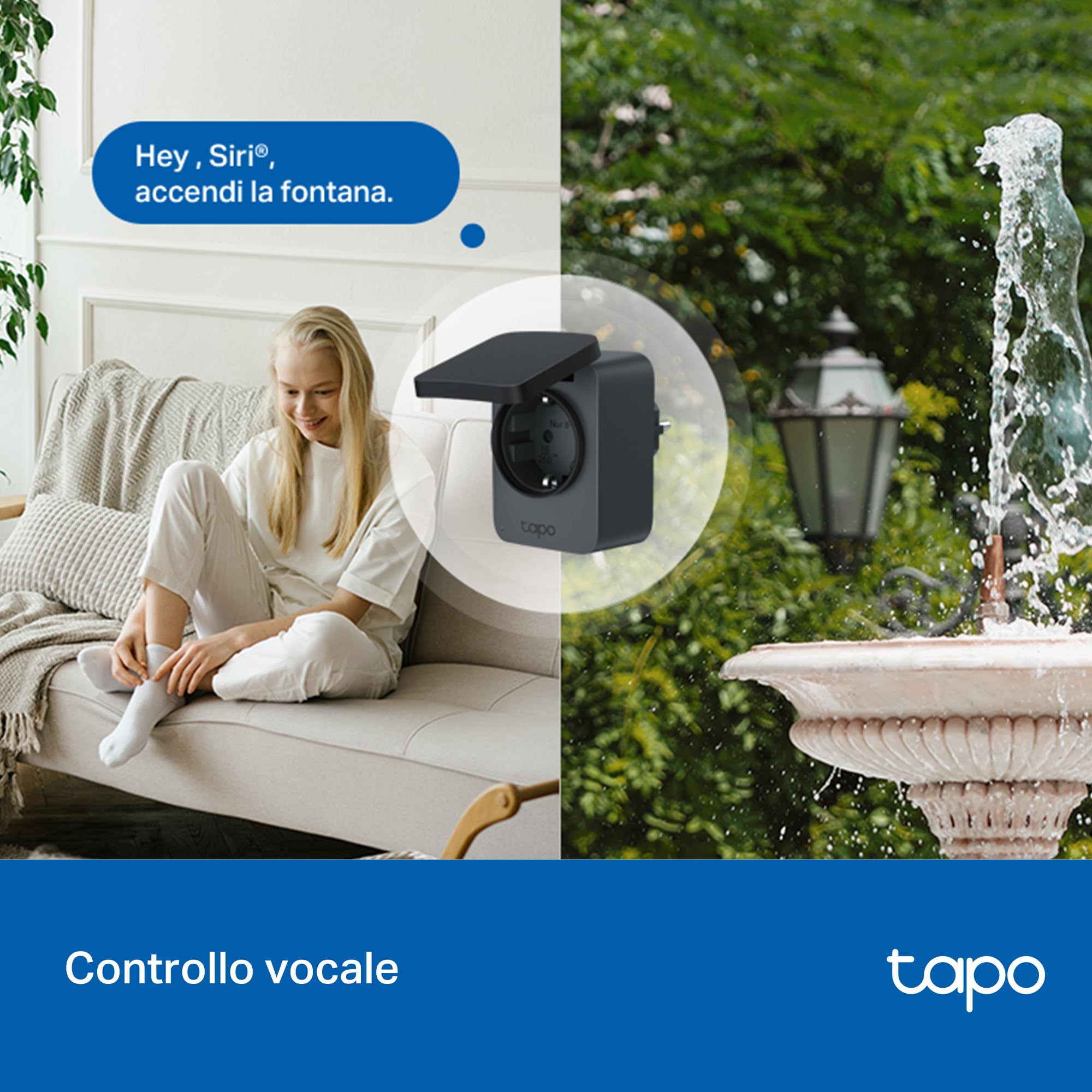 Tapo P410M Presa Smart Esterna WiFi Matter IP54 Energia Alexa Google Timer — immagine 7 di 13