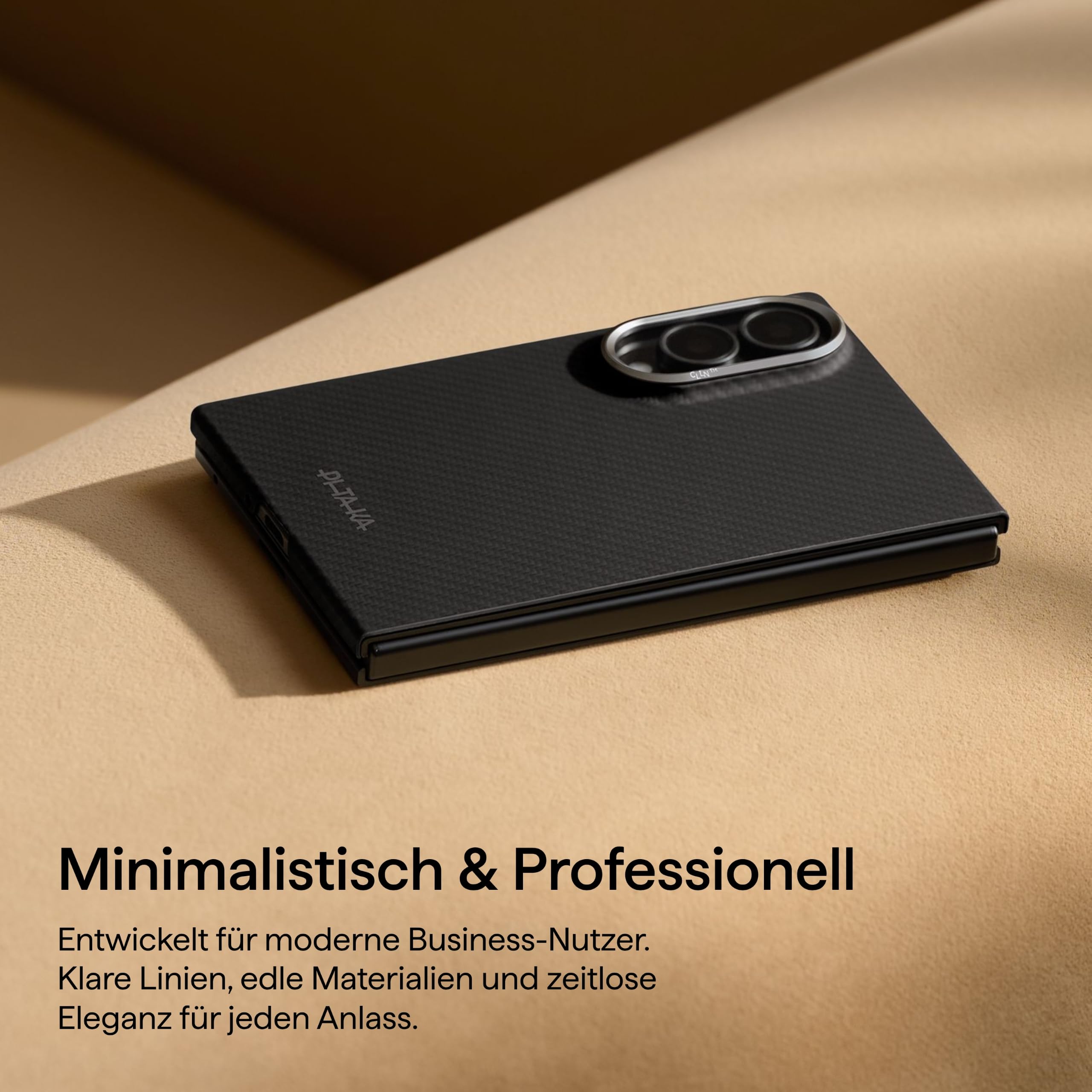 pitaka Ultradünne Hülle für Galaxy Z Fold8 aus Aramidfaser Schwarz/Grau