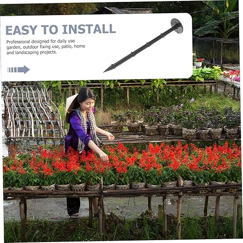 Miniatura 9 de YARNOW 60 piezas de clavos moldeadores de árboles de tachuelas para jardín, tienda de campaña, estacas de césped, estacas de suelo, estacas de