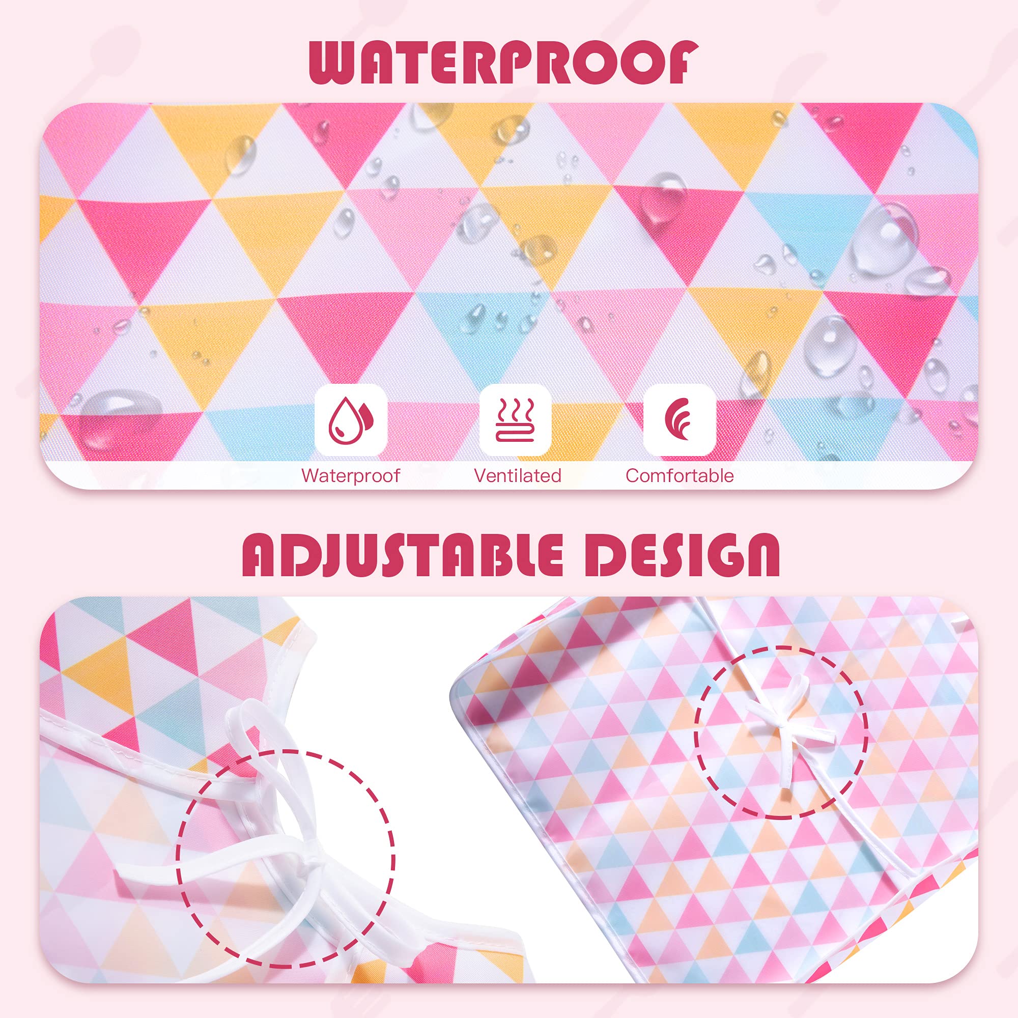 Babero para bebés con mangas Baberos impermeables para bebés y niños pequeños con bolsillo