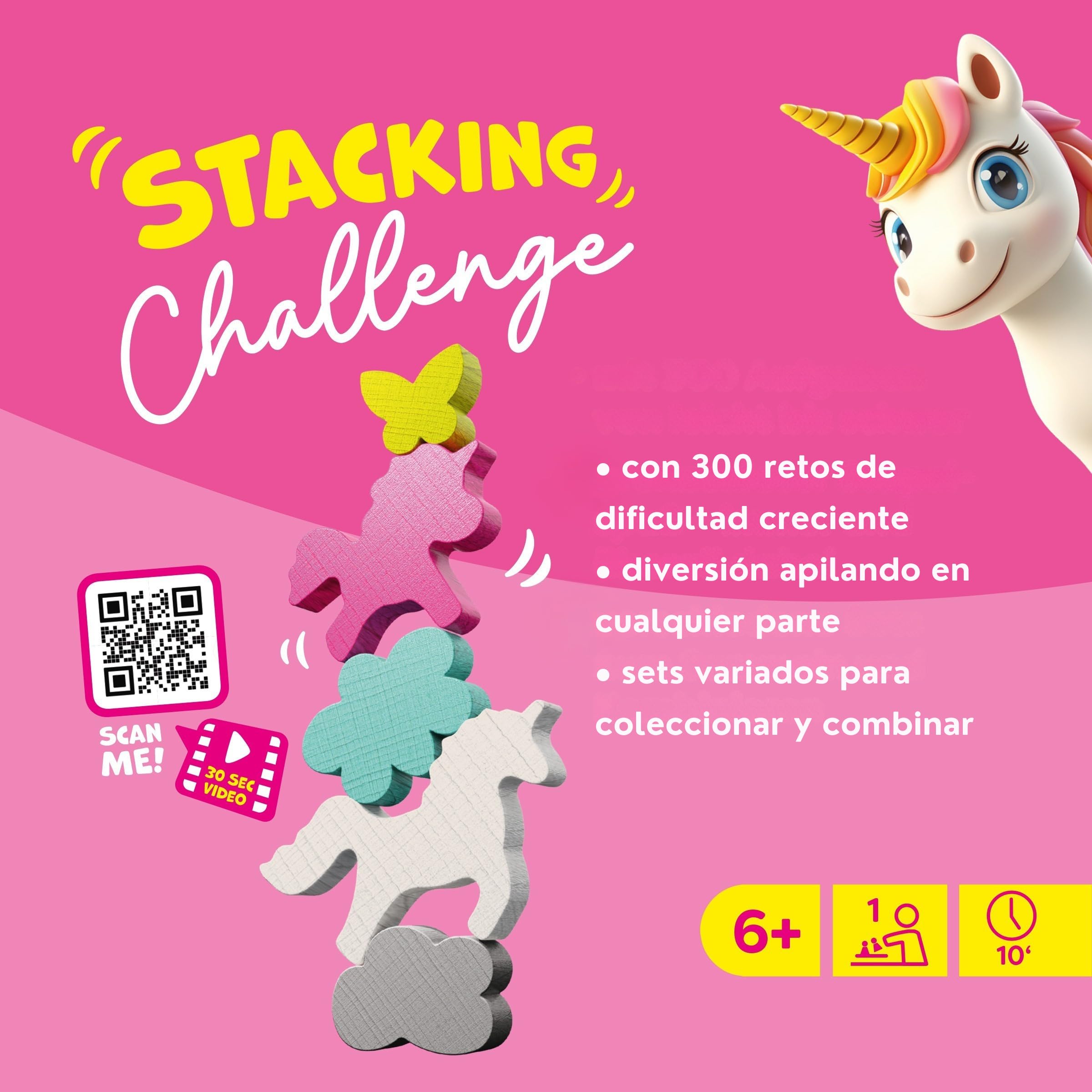 HABA 2013867001 - Stacking Challenge Animals, Juego Infantil con retos de apilar, Solitario, de Viaje. Más 6 años - 5