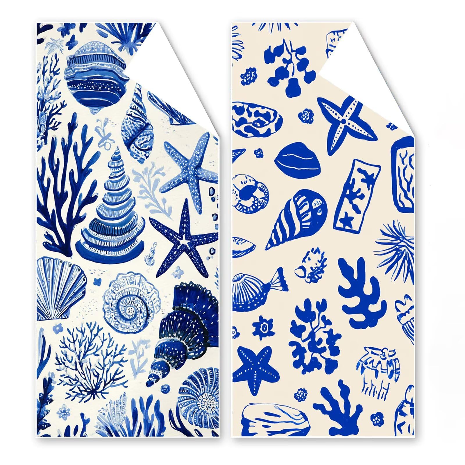 Telo Mare Microfibra 90x180 cm Telo Mare Grande, Asciugamano Palestra Assorbente Asciugatura Rapida, Asciugamano Mare Antisabbi Stuoia Spiaggia per Piscina, Campeggio, Viaggio - Blu Nordico G1-164