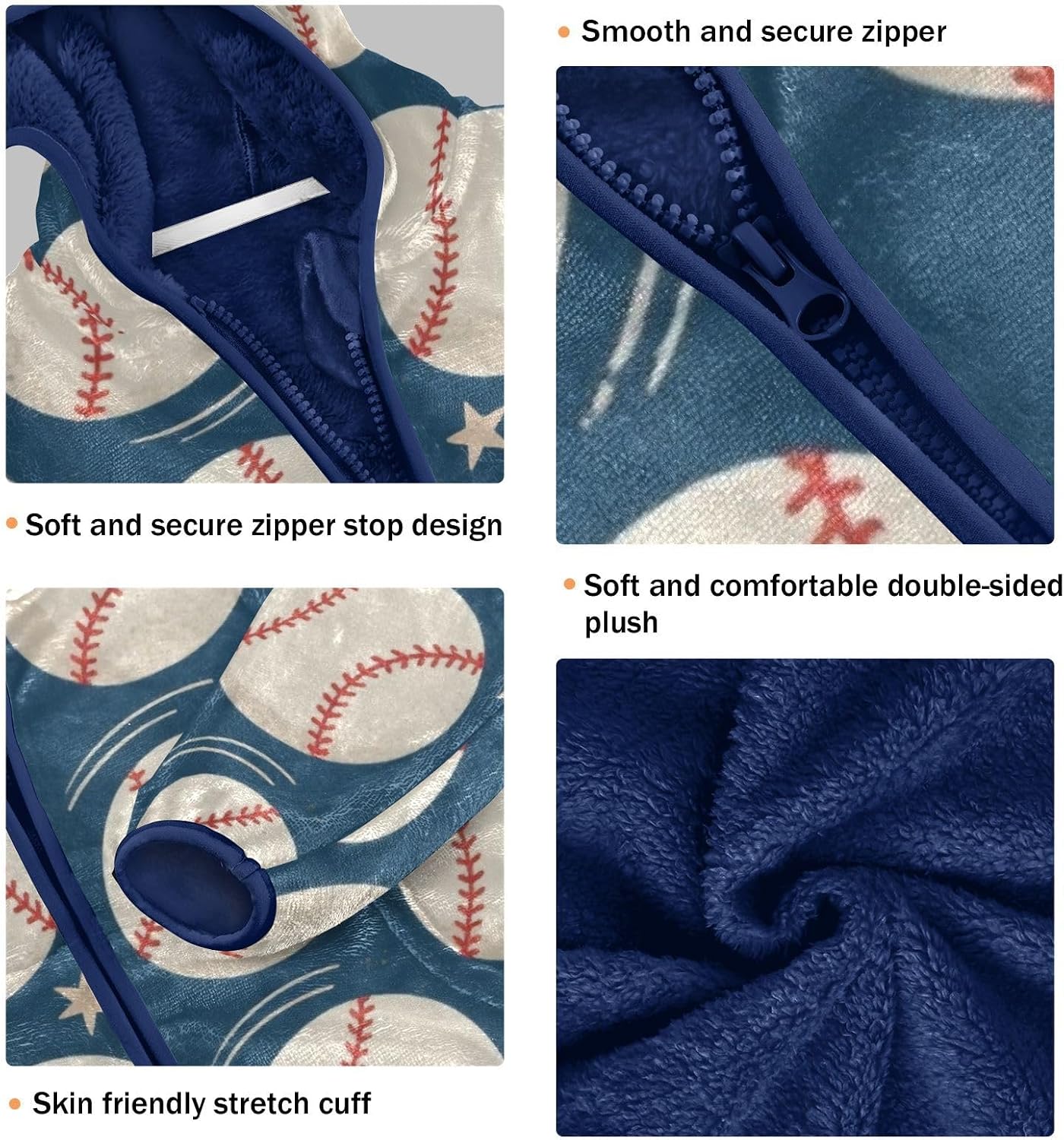 GuoChe Baseball Pattern Toddler Fleece Jacket Children Winter Clothes